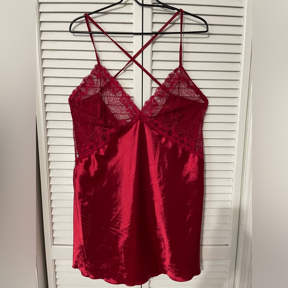 2xl - Red silk nighty